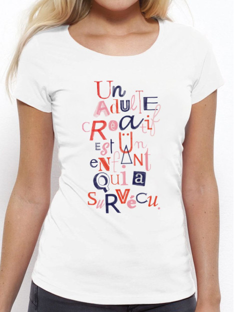 T-shirt femme "Un adulte créatif...."