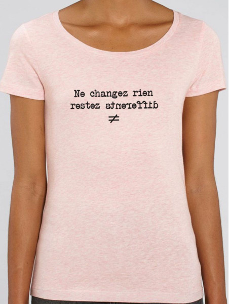 T-shirt femme BIO "Le vrai soleil c'est dans la tête"