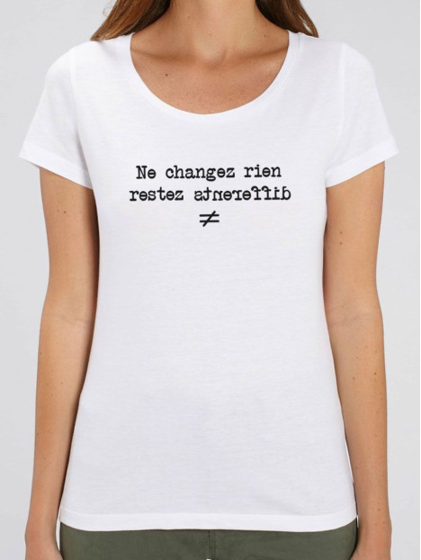 T-shirt femme BIO "Le vrai soleil c'est dans la tête"