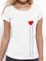 T-shirt femme "coeur clair"